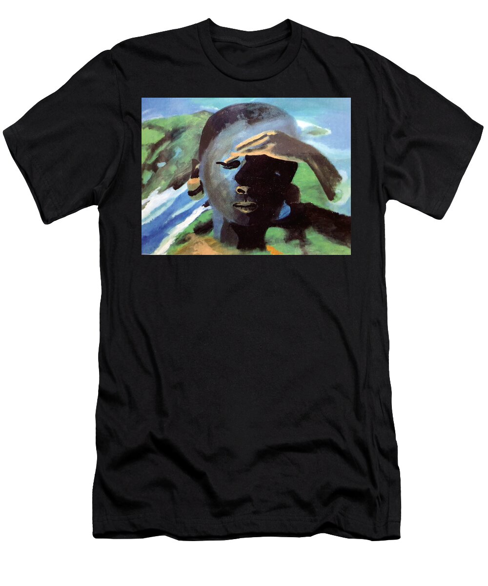 Masai T-Shirt featuring the painting Masai by Enrico Garff