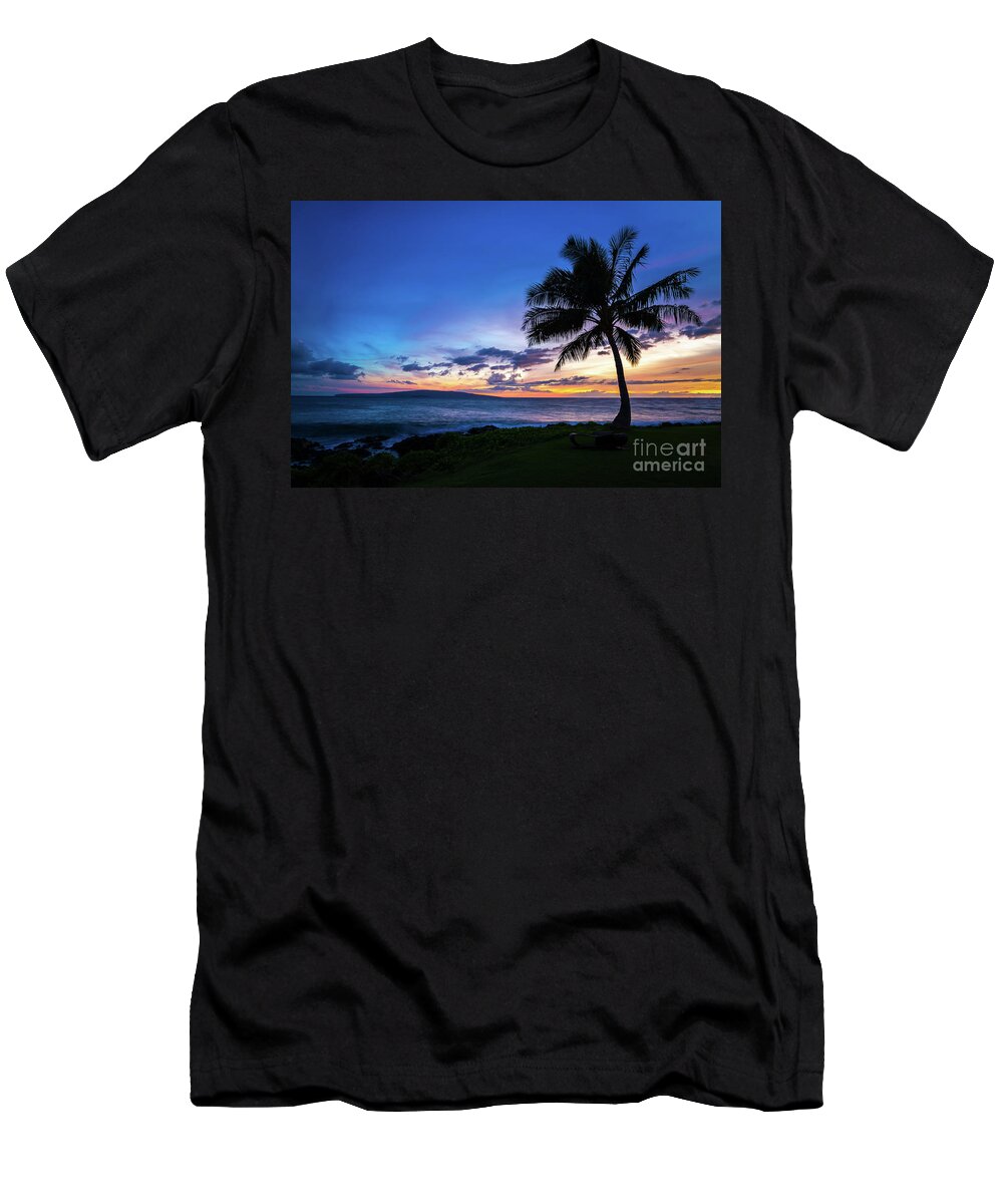 America T-Shirt featuring the photograph Maui Hawaii Wailea Sunset Photo by Paul Velgos