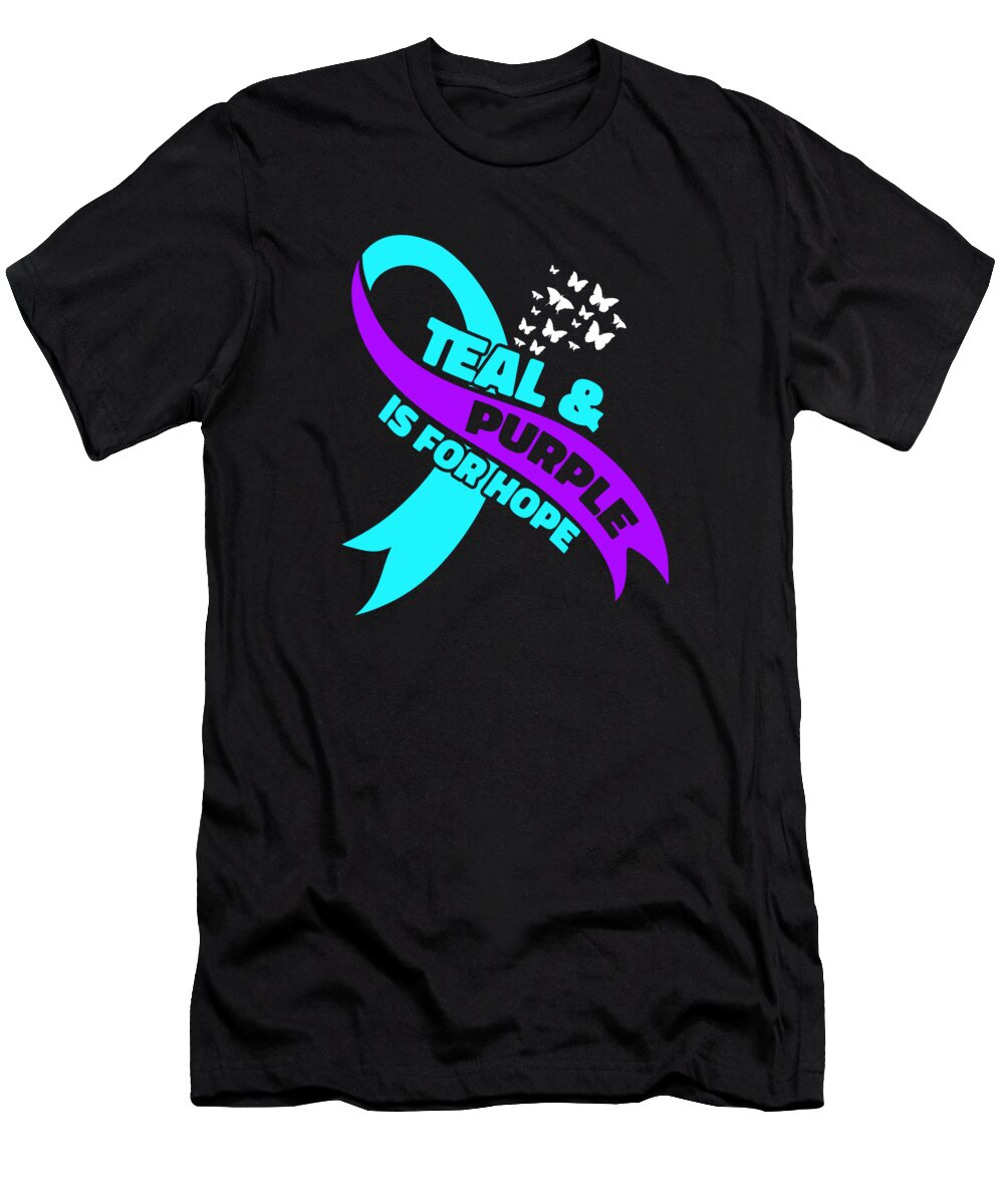 Suicide Prevention Awareness T-Shirt featuring the digital art Mental Health Support 988 Suicide Prevention Week by Toms Tee Store