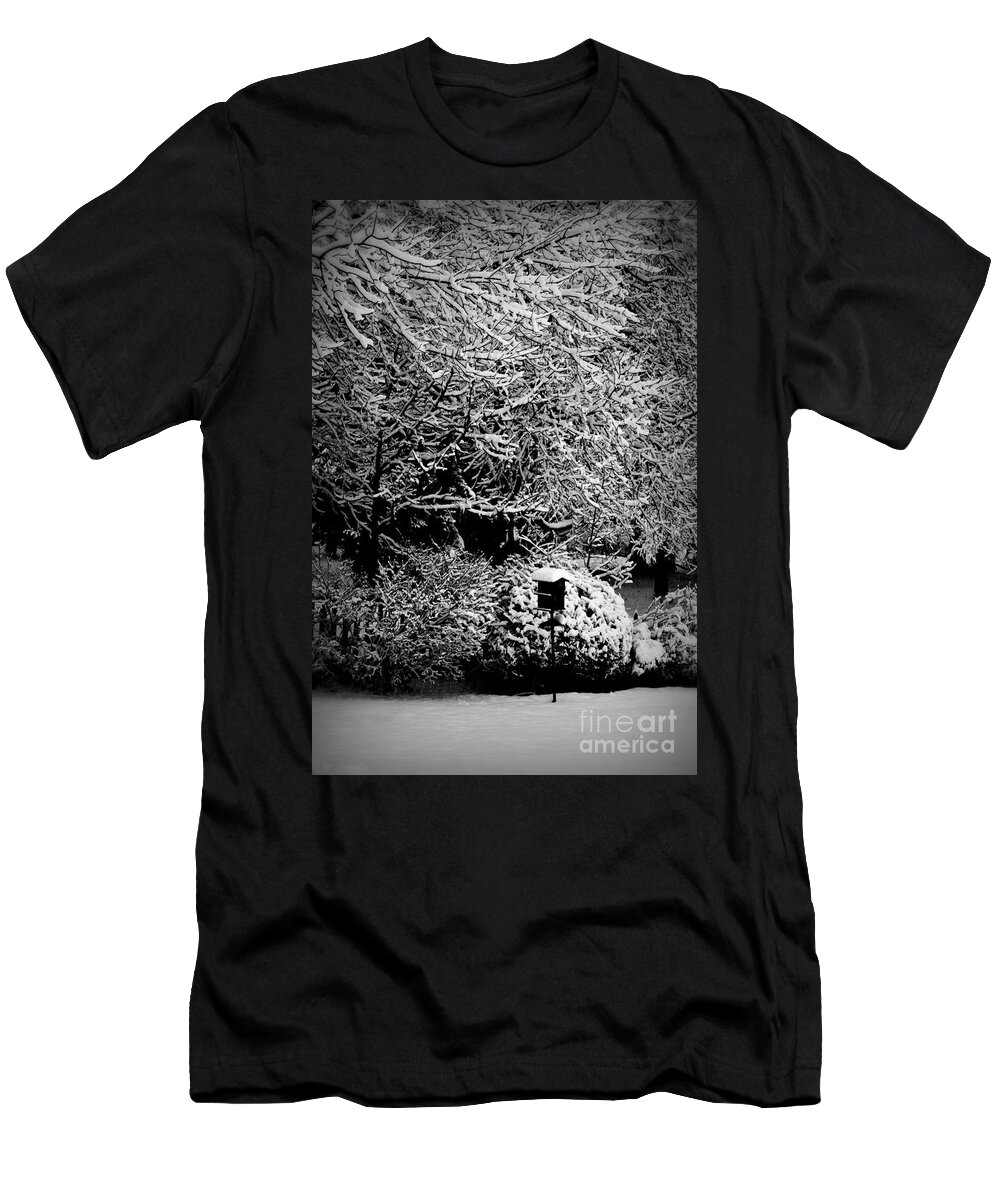 Winter T-Shirt featuring the photograph Mercy - Black and White by Frank J Casella