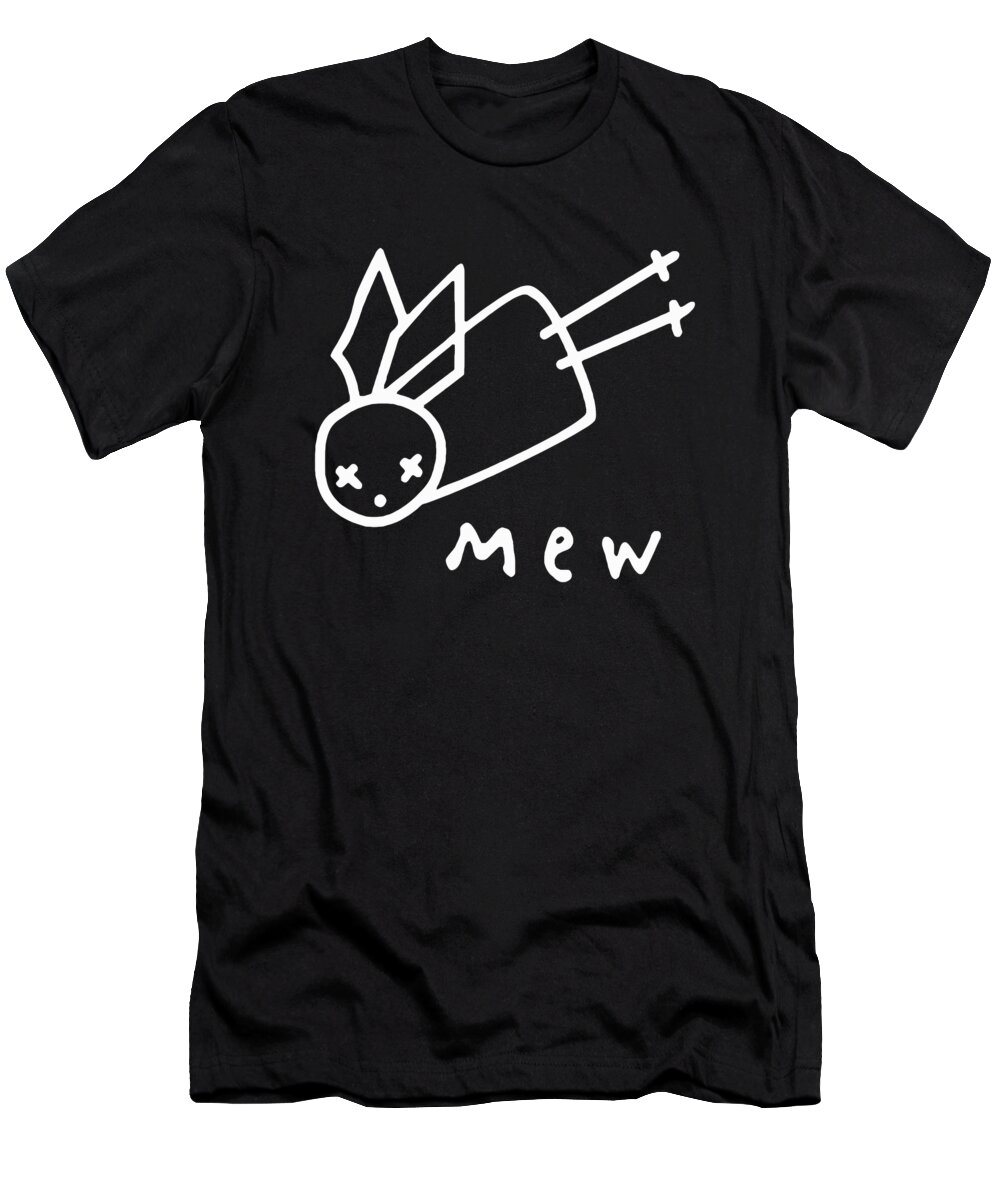 Music T-Shirt featuring the digital art Mew Band by Jessica Switzer