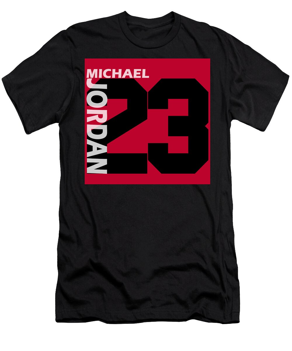 Michael Jordan Chicago Bulls Jersey Number Art Print 1 T-Shirt by Joe  Hamilton - Pixels