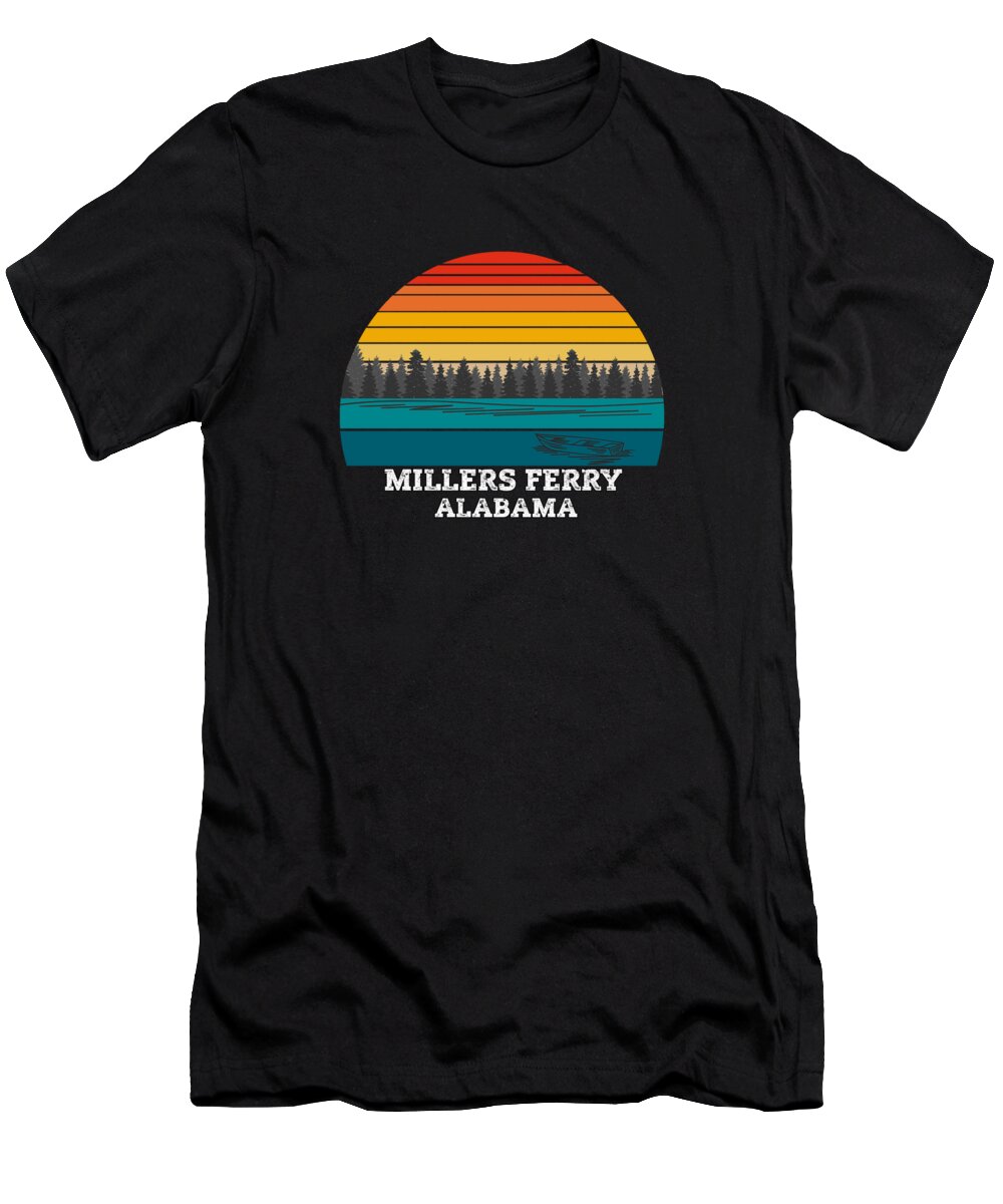 Millers Ferry T-Shirt featuring the drawing Millers ferry Alabama by Bruno
