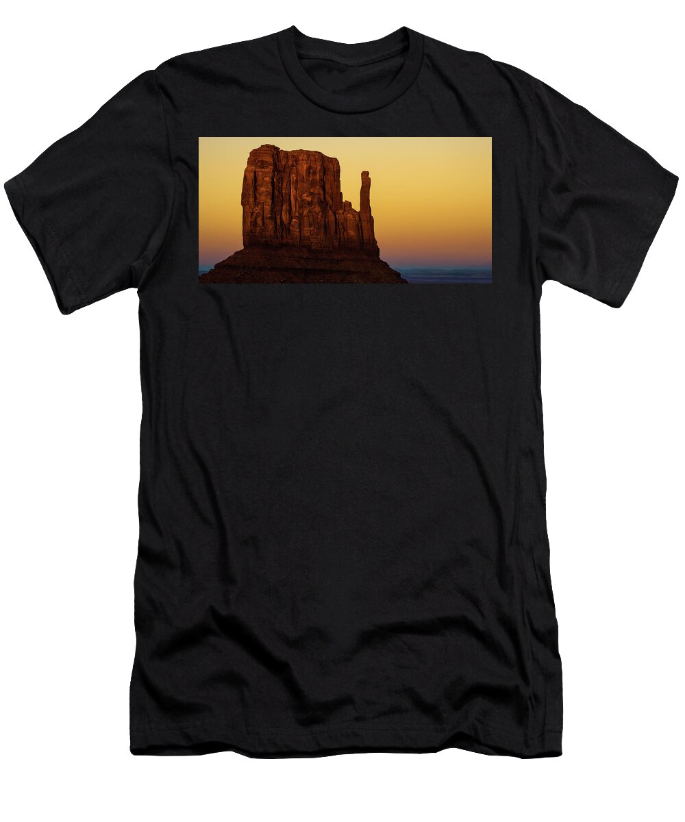 Monument Valley T-Shirt featuring the photograph Monument Valley Mitten Landscape Panorama by Gregory Ballos
