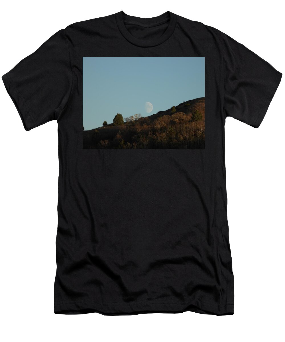 Moon T-Shirt featuring the photograph Moon Rising by Amanda R Wright