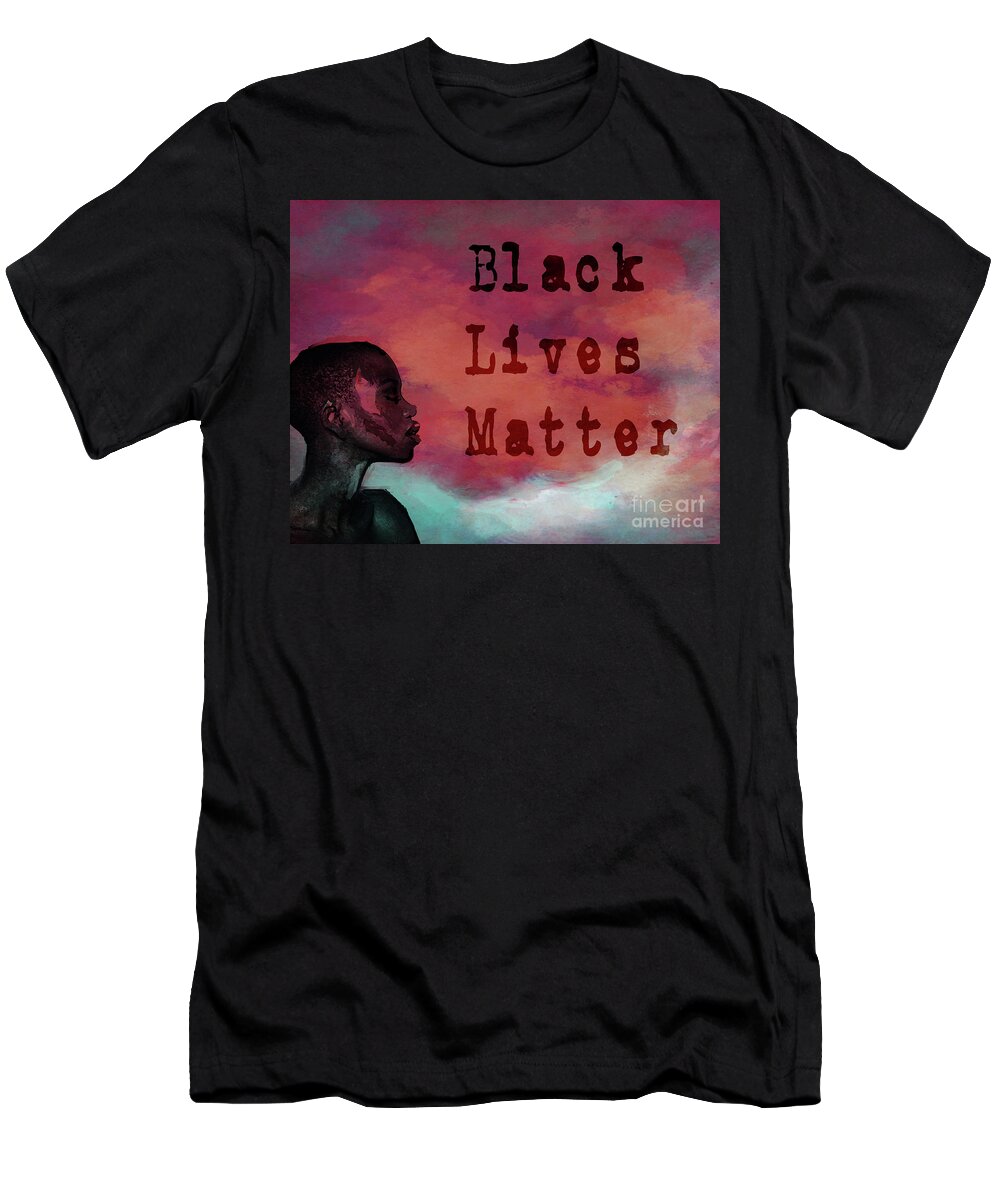 Woman T-Shirt featuring the digital art Morning Rose_BLM by Marissa Maheras