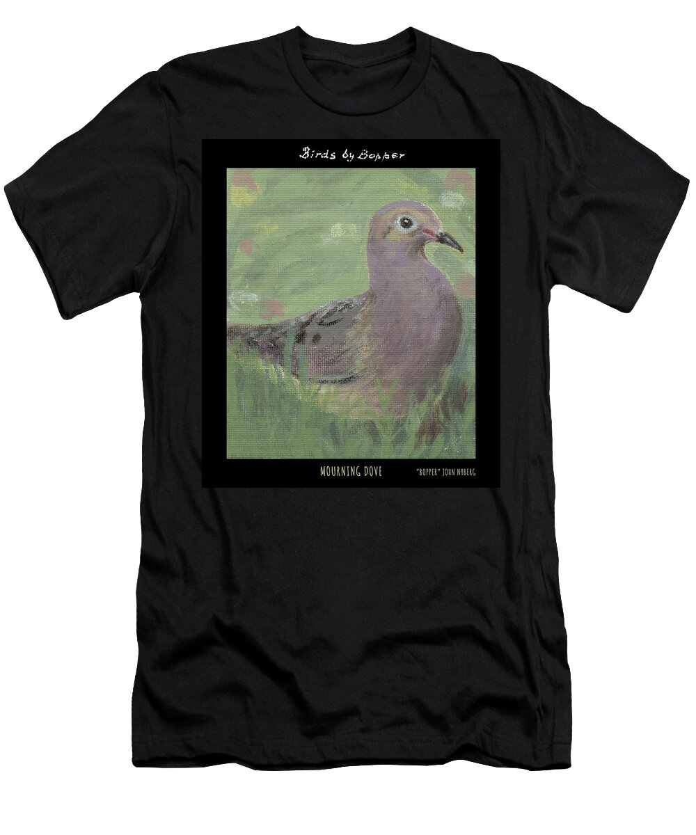 Bird T-Shirt featuring the painting Mourning Dove by Tim Nyberg