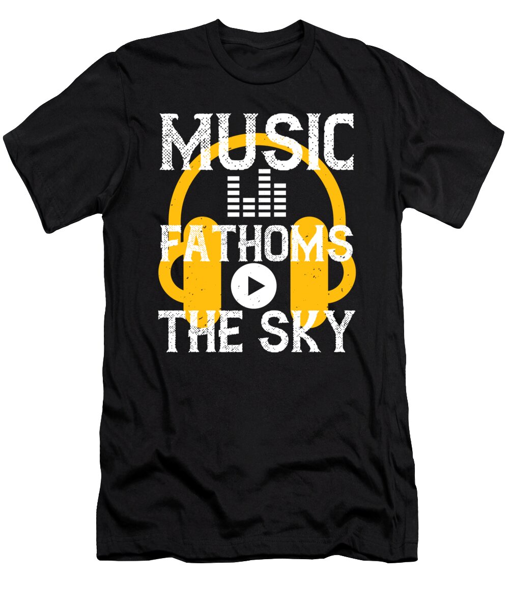 Lover T-Shirt featuring the digital art Music Fathoms The Sky by Jacob Zelazny