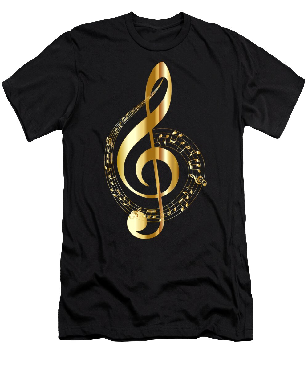 Music T-Shirt featuring the photograph Music Treble Clef by Nancy Ayanna Wyatt