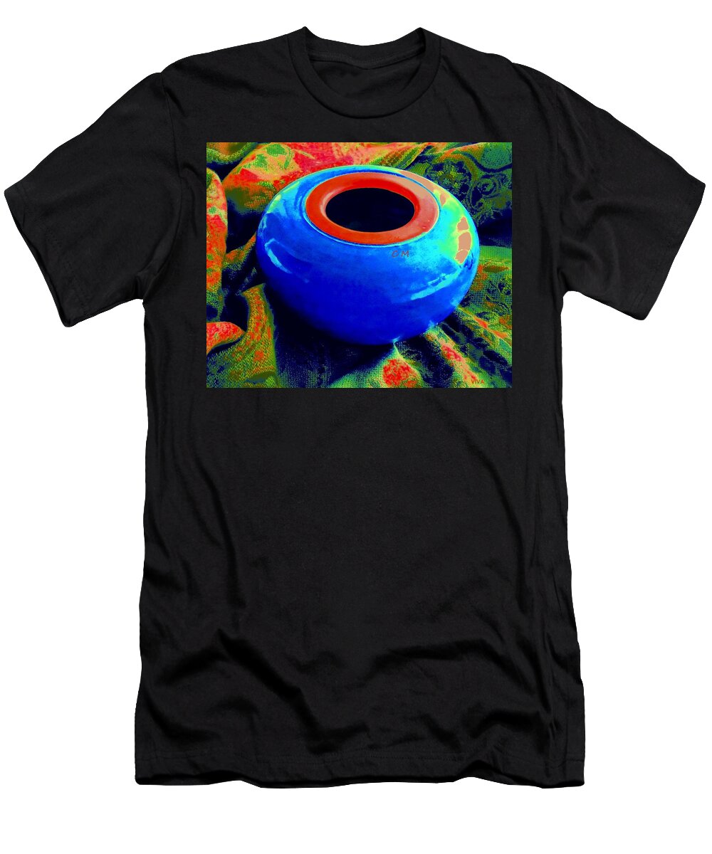 Bowl T-Shirt featuring the photograph My Blue Bowl - The Gift by VIVA Anderson