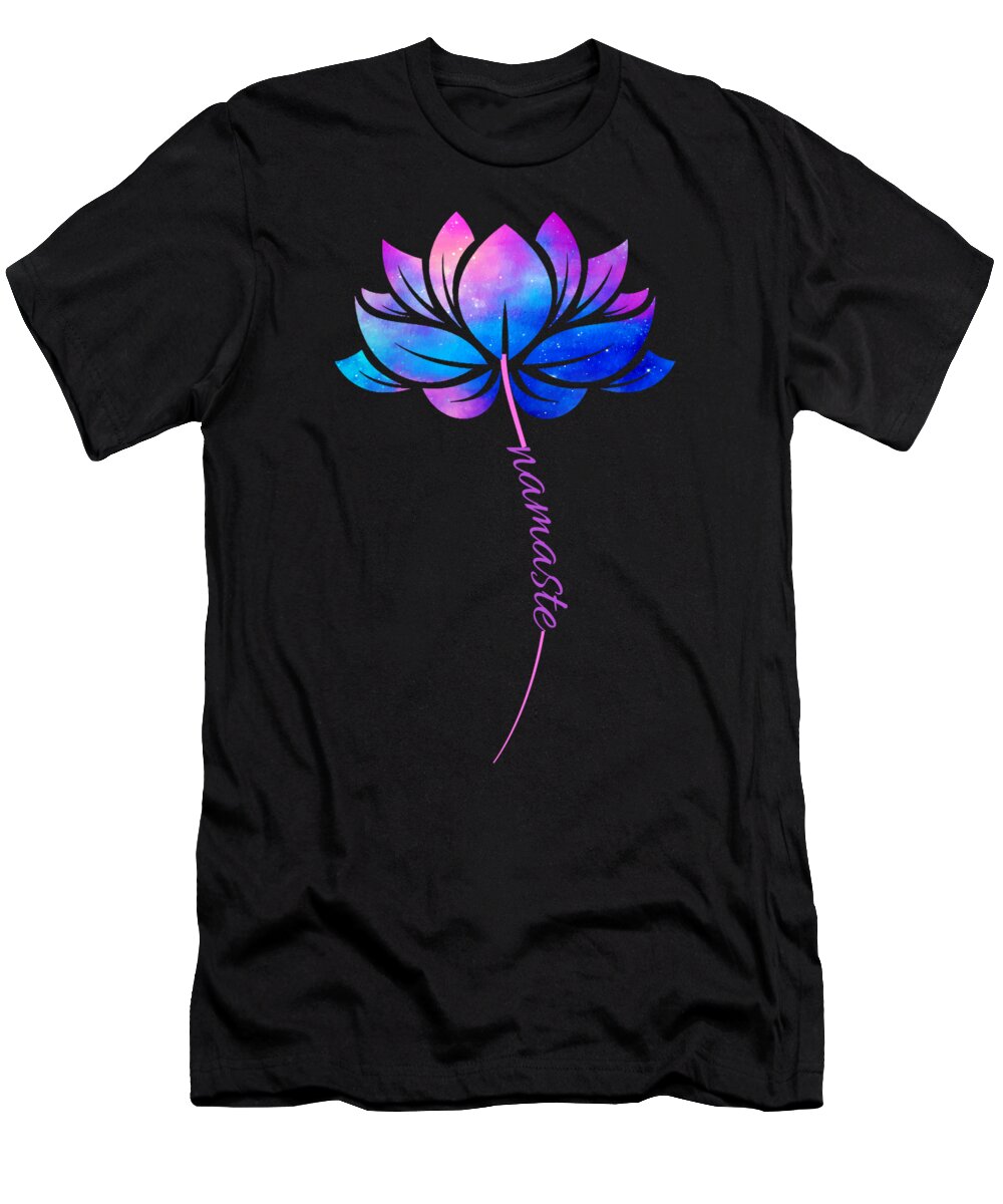 Mandala T-Shirt featuring the painting Namaste Rubino Zen Flower by Tony Rubino