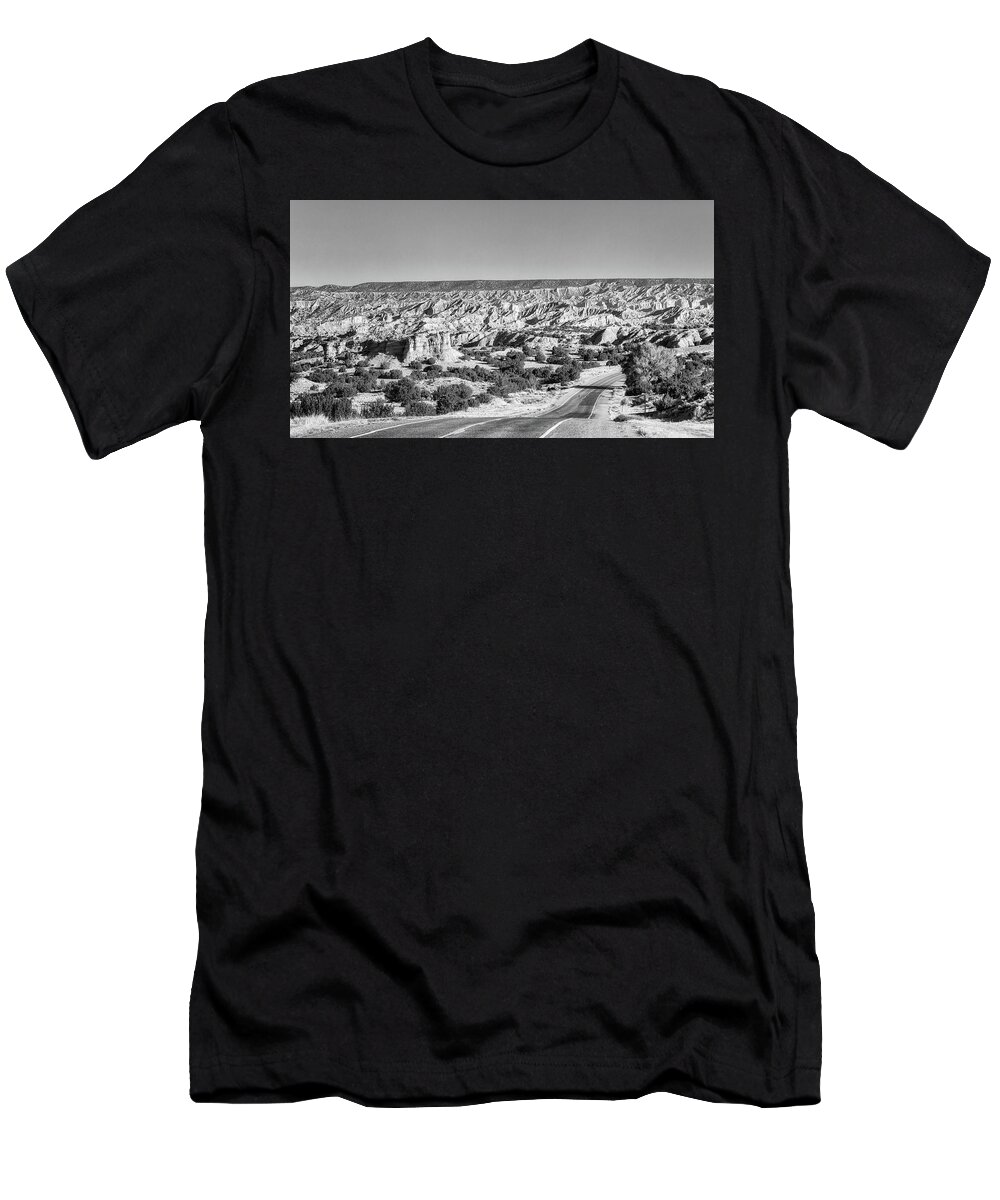 New Mexico T-Shirt featuring the photograph Nambe Badlands by Susan Rissi Tregoning