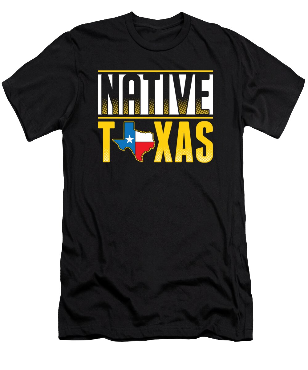 Texas Pride T-Shirt featuring the digital art Native Texas Star State Texan by Jacob Zelazny