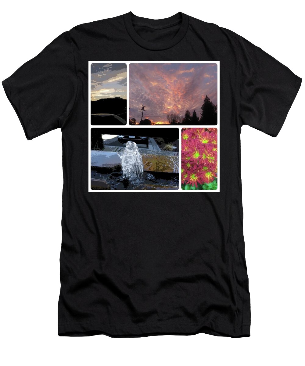 Collage T-Shirt featuring the photograph Nature collage by Steven Wills