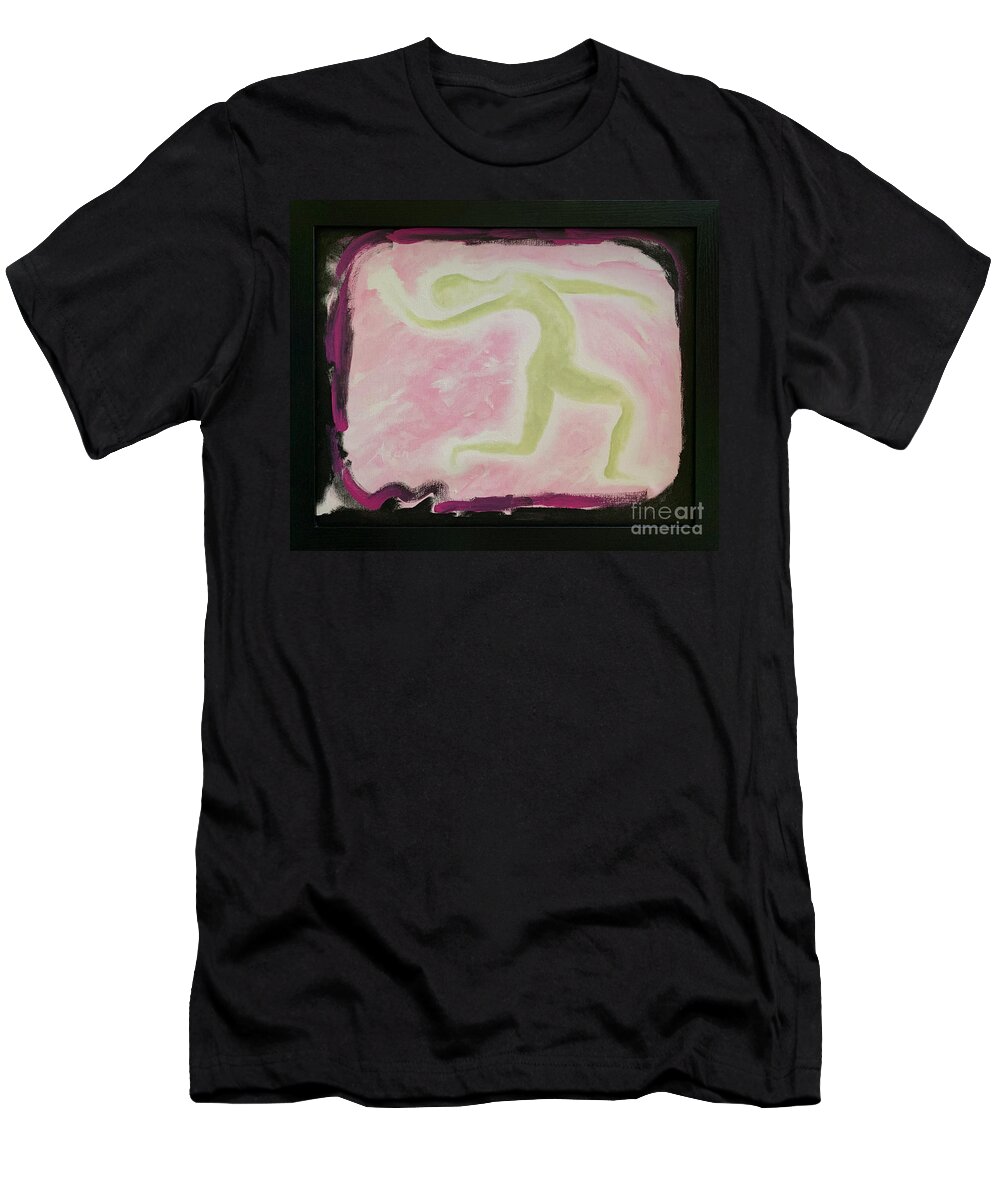 Figure Art T-Shirt featuring the painting Neon Lady by Felipe Adan Lerma