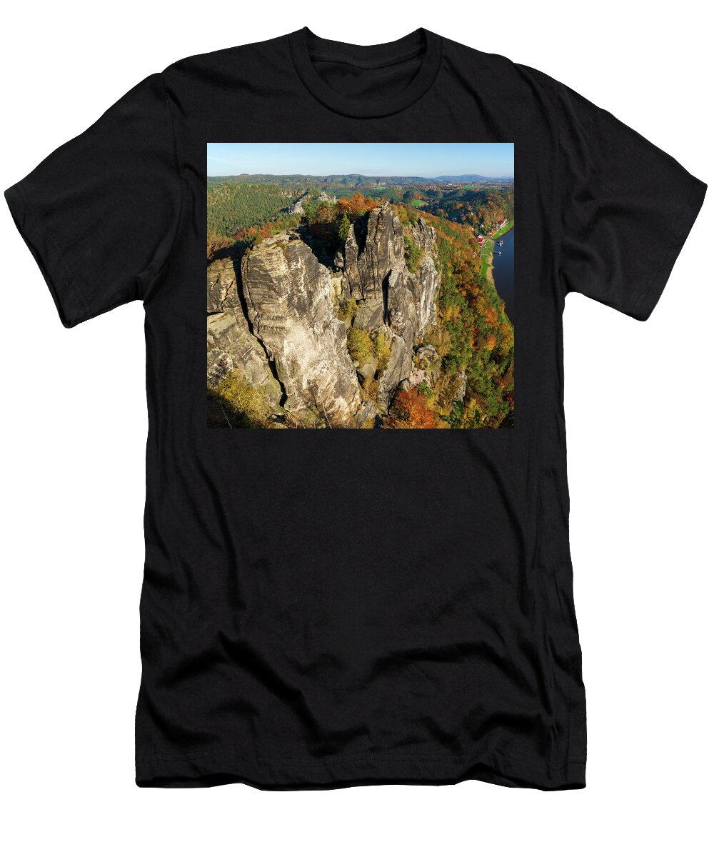 Saxon Switzerland T-Shirt featuring the photograph Neurathen Castle in Saxon Switzerland by Sun Travels