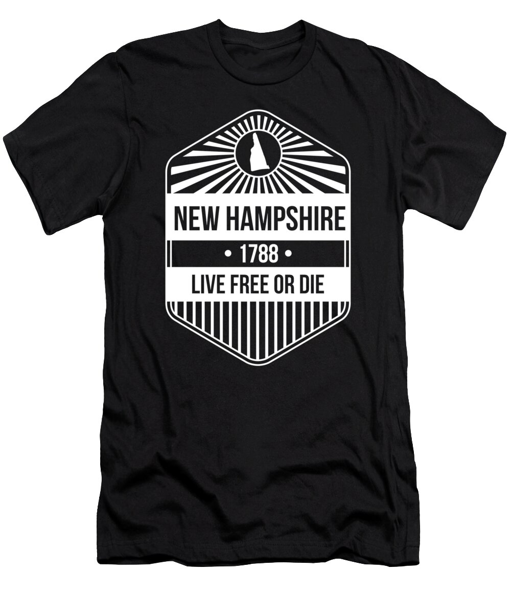 New Hampshire State Motto graphic Live Free Or Die T-Shirt by Jacob Hughes 