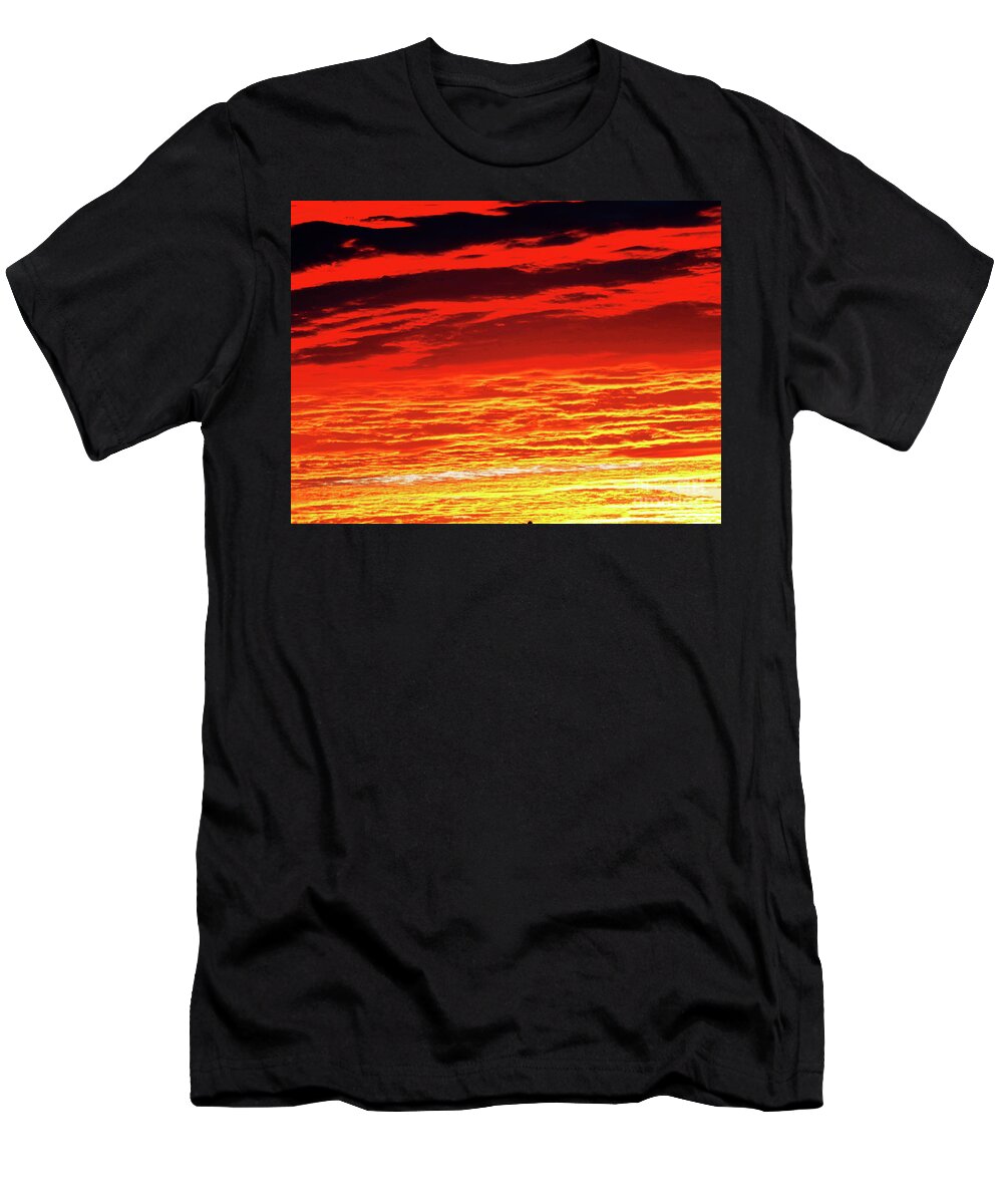 Sunset T-Shirt featuring the photograph No-Glow Sunset by Rick Locke - Out of the Corner of My Eye