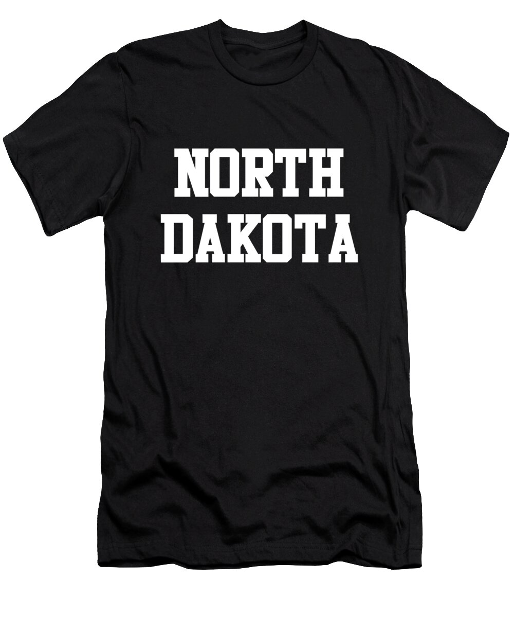 Funny T-Shirt featuring the digital art North Dakota by Flippin Sweet Gear