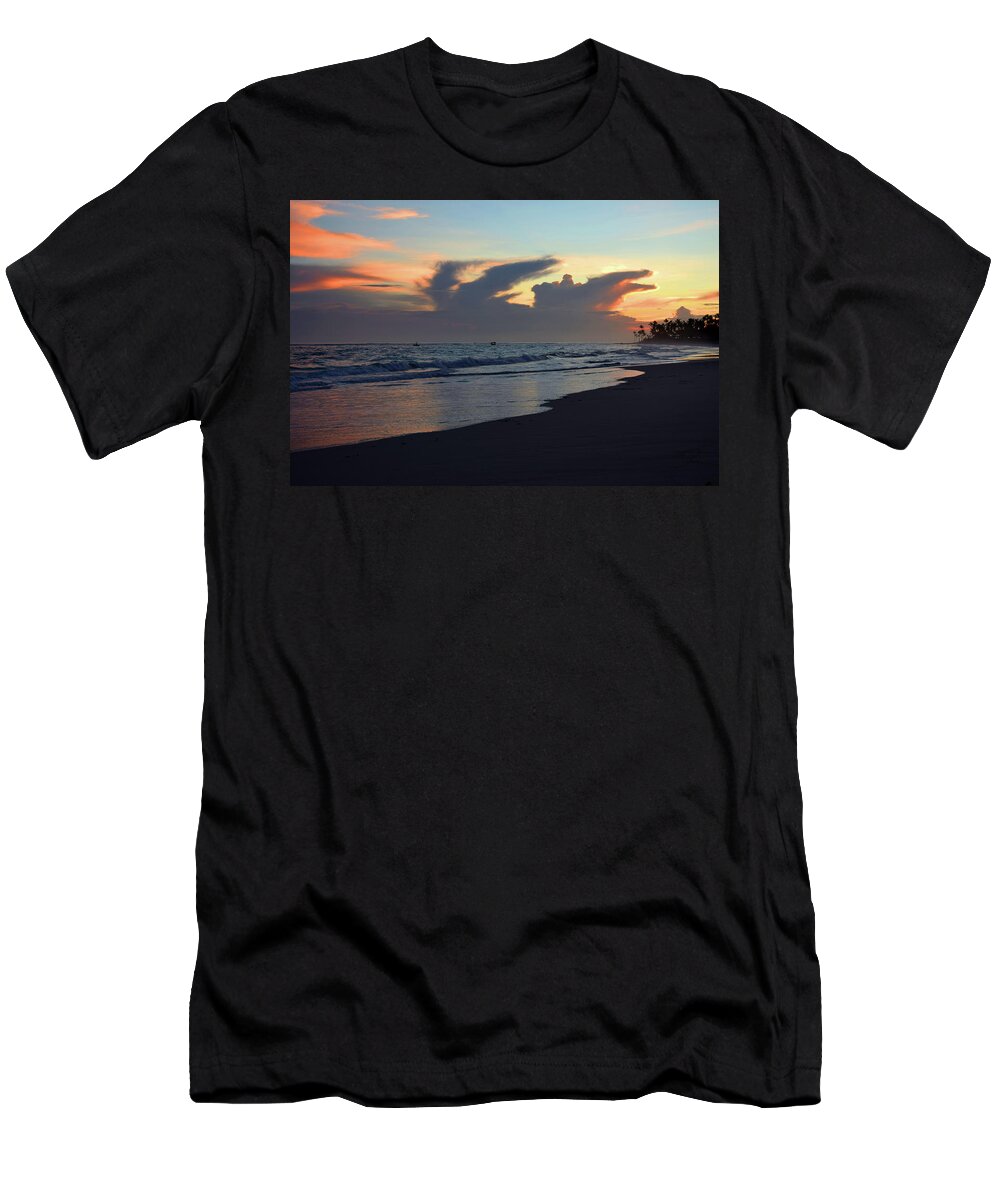 Sunset T-Shirt featuring the photograph Ocean Sunset Photo 119 by Lucie Dumas