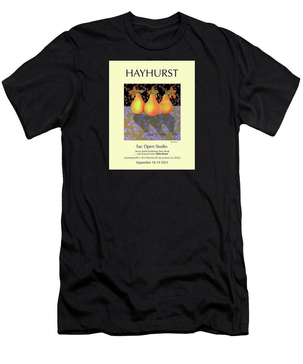 Exhibition Poster T-Shirt featuring the digital art Open Studio by Steve Hayhurst