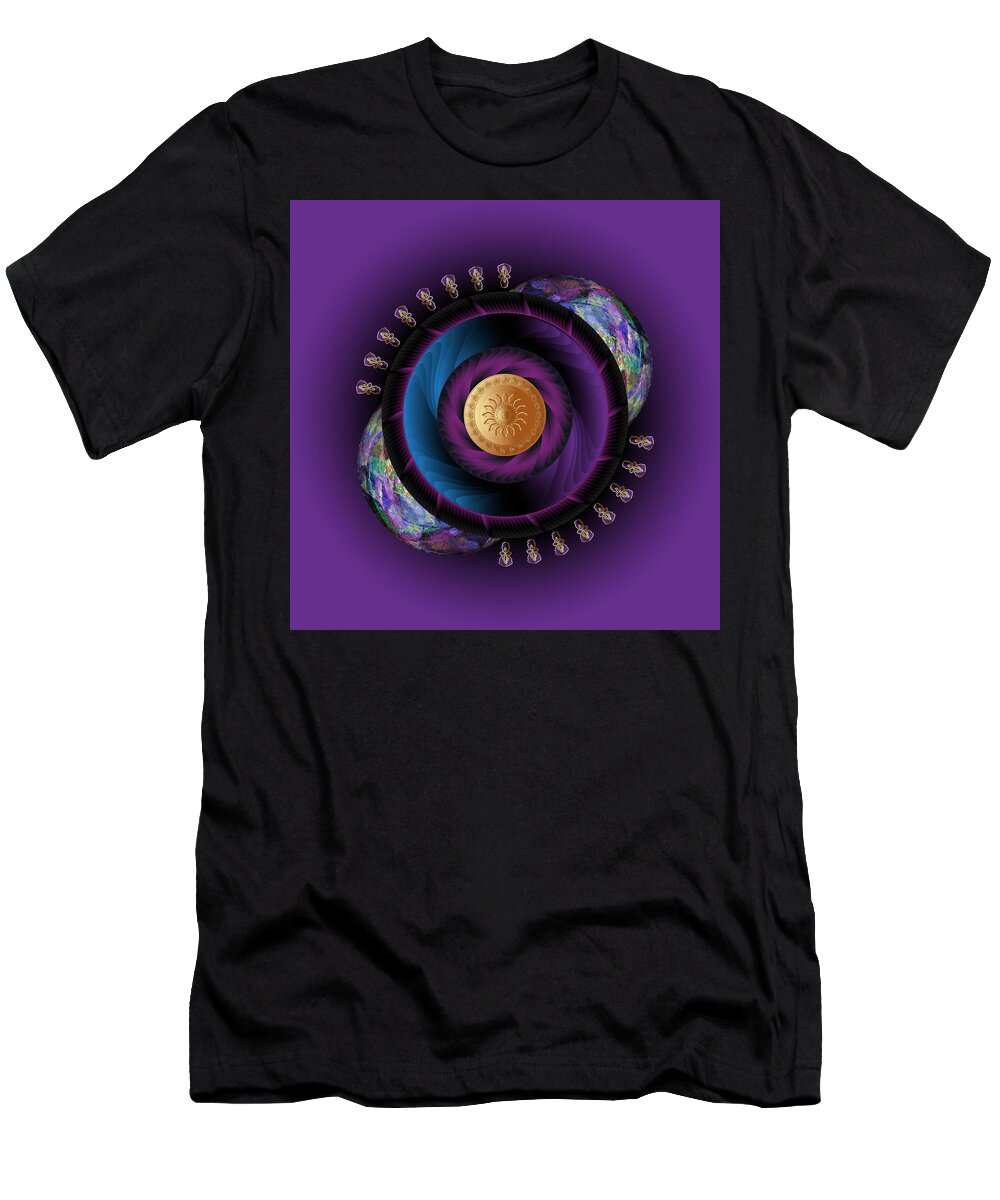 Mandala T-Shirt featuring the digital art Kuklos No 4300 by Alan Bennington