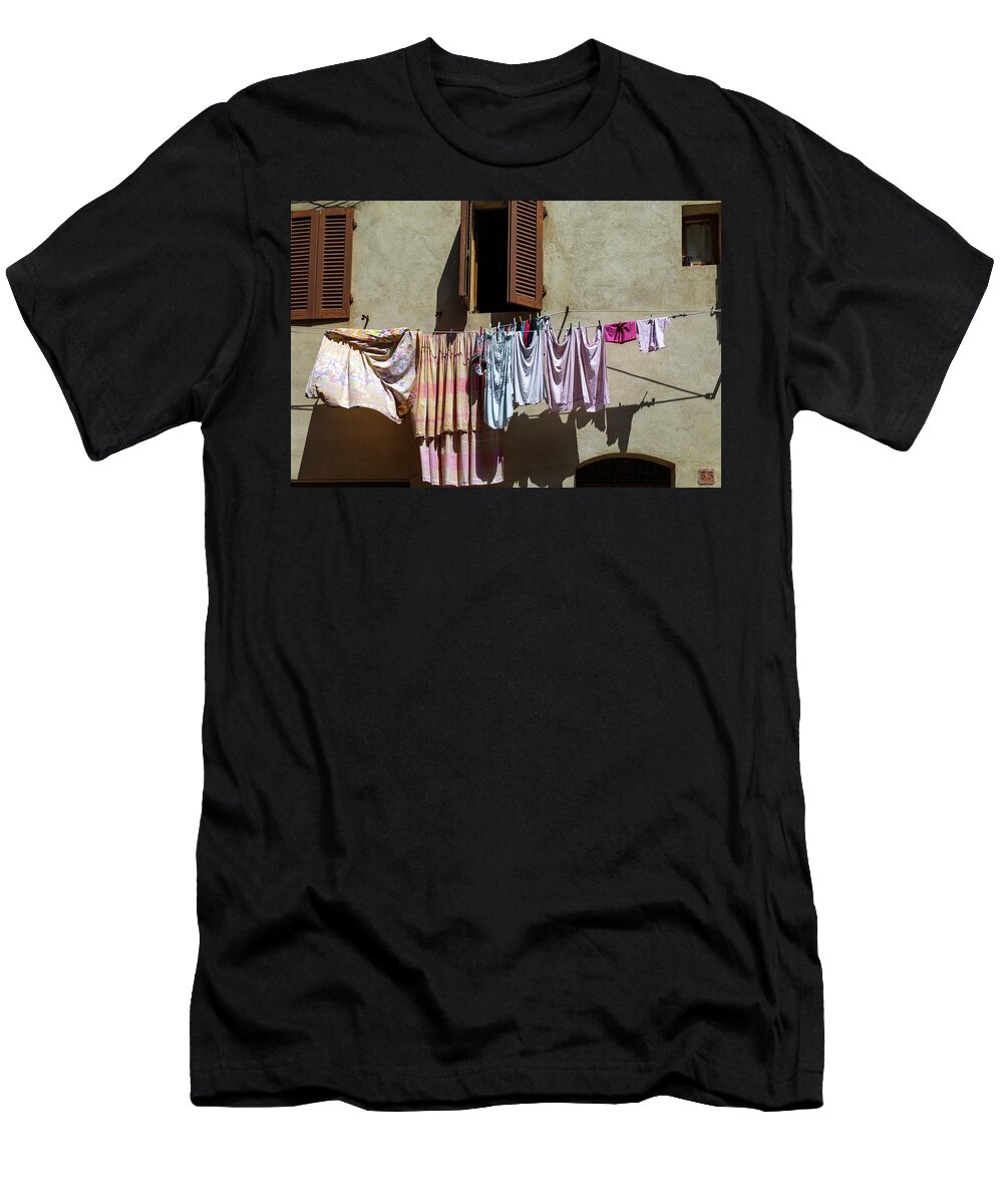 Laundry T-Shirt featuring the photograph Out to Dry by Denise Kopko