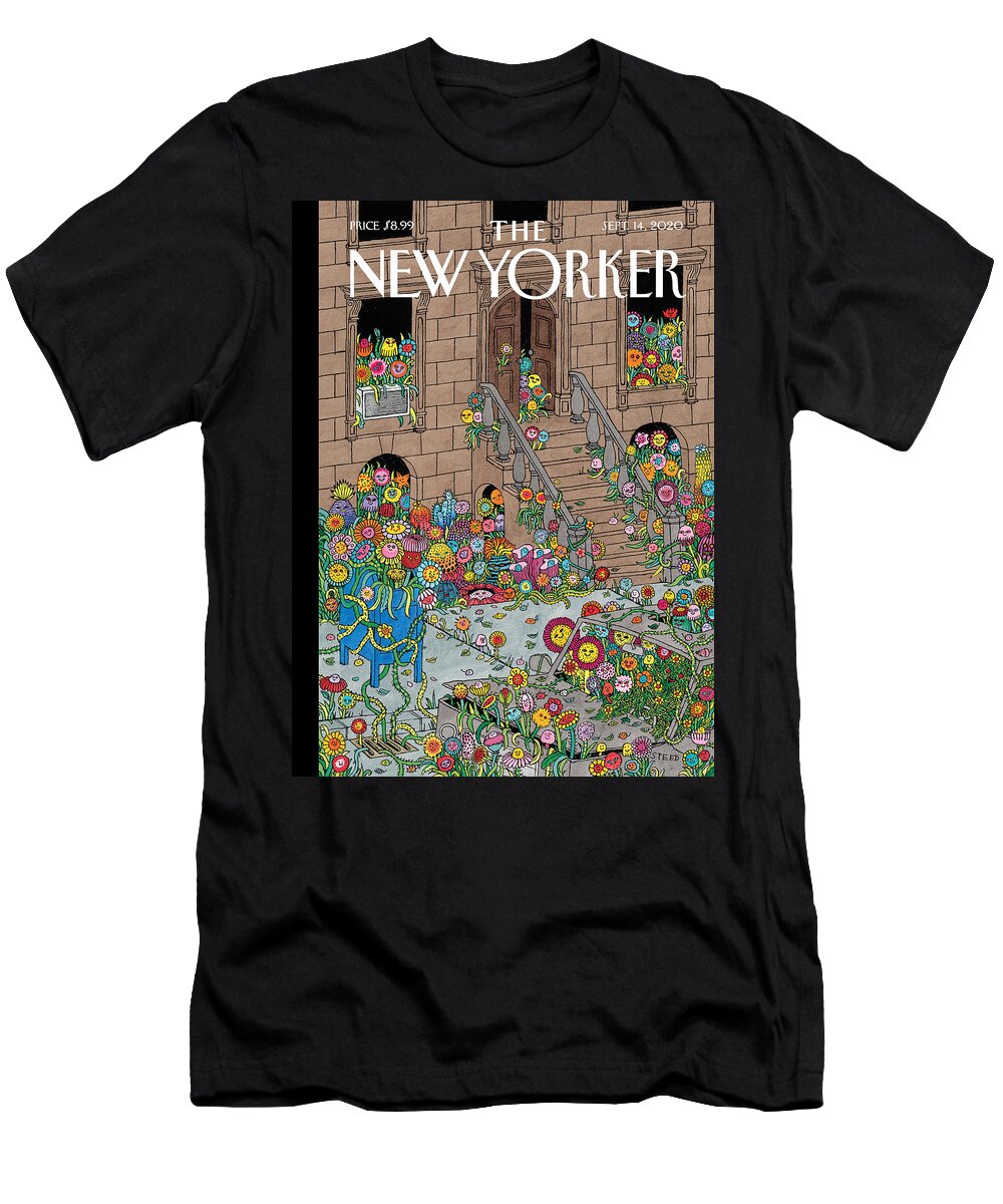 New York T-Shirt featuring the painting Overgrown by Edward Steed