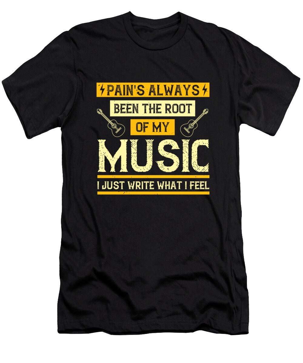 Lover T-Shirt featuring the digital art Pains always been the root of my music I just write what I feel by Jacob Zelazny