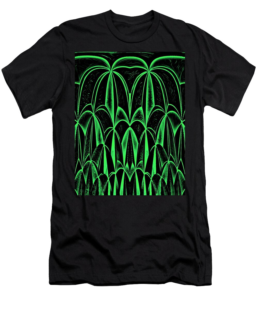 Digital T-Shirt featuring the digital art Palm Tree Green by Ronald Mills