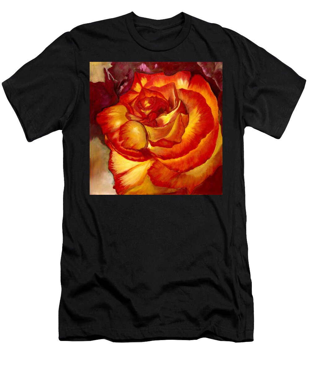 Romance T-Shirt featuring the painting Passion by Juliette Becker