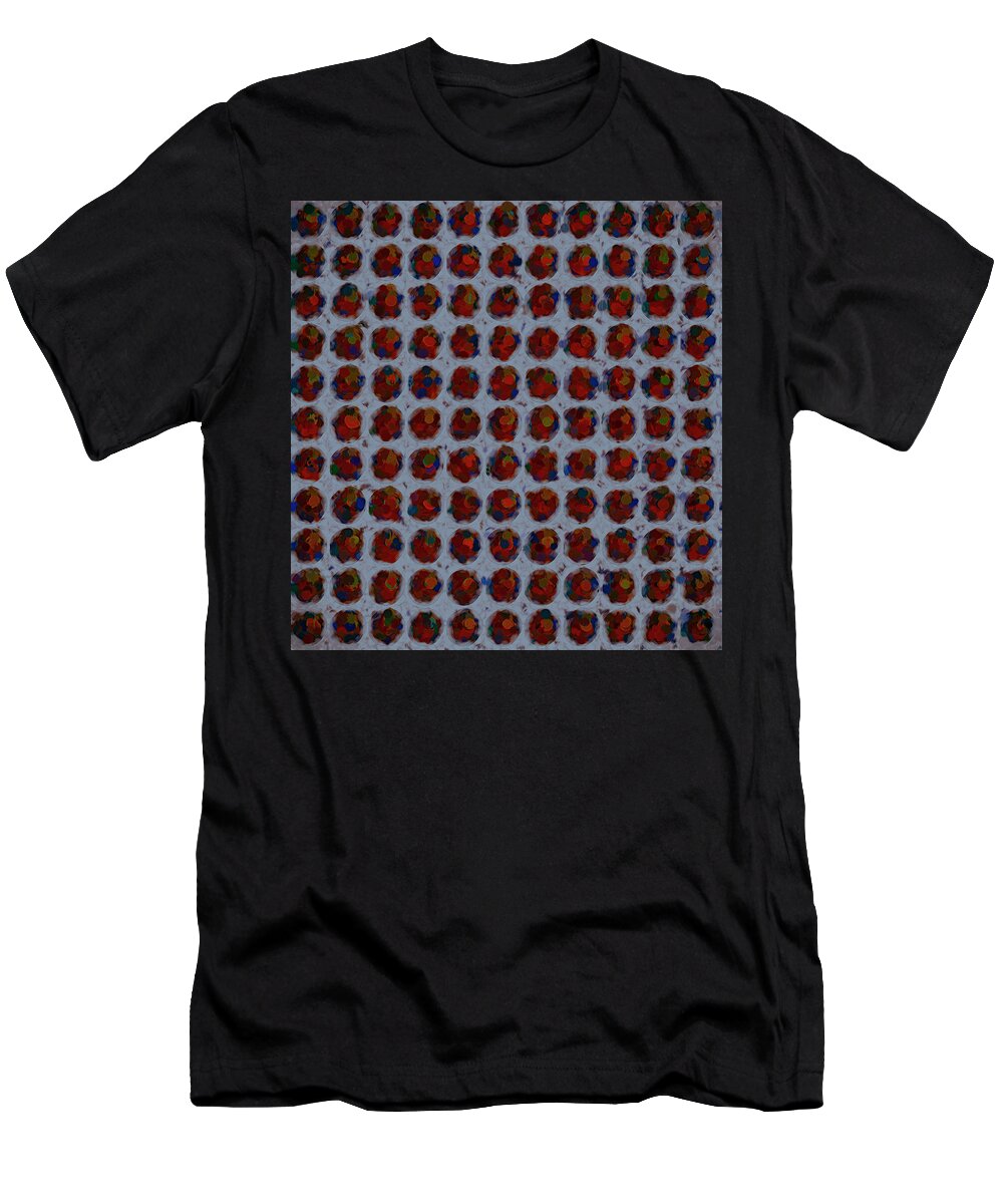 Patterns T-Shirt featuring the digital art Patterned Red by Cathy Anderson