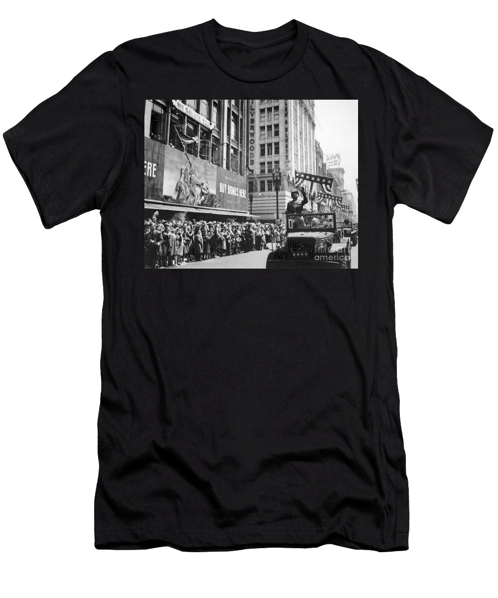 1945 T-Shirt featuring the photograph Patton Parade, 1945 by Granger