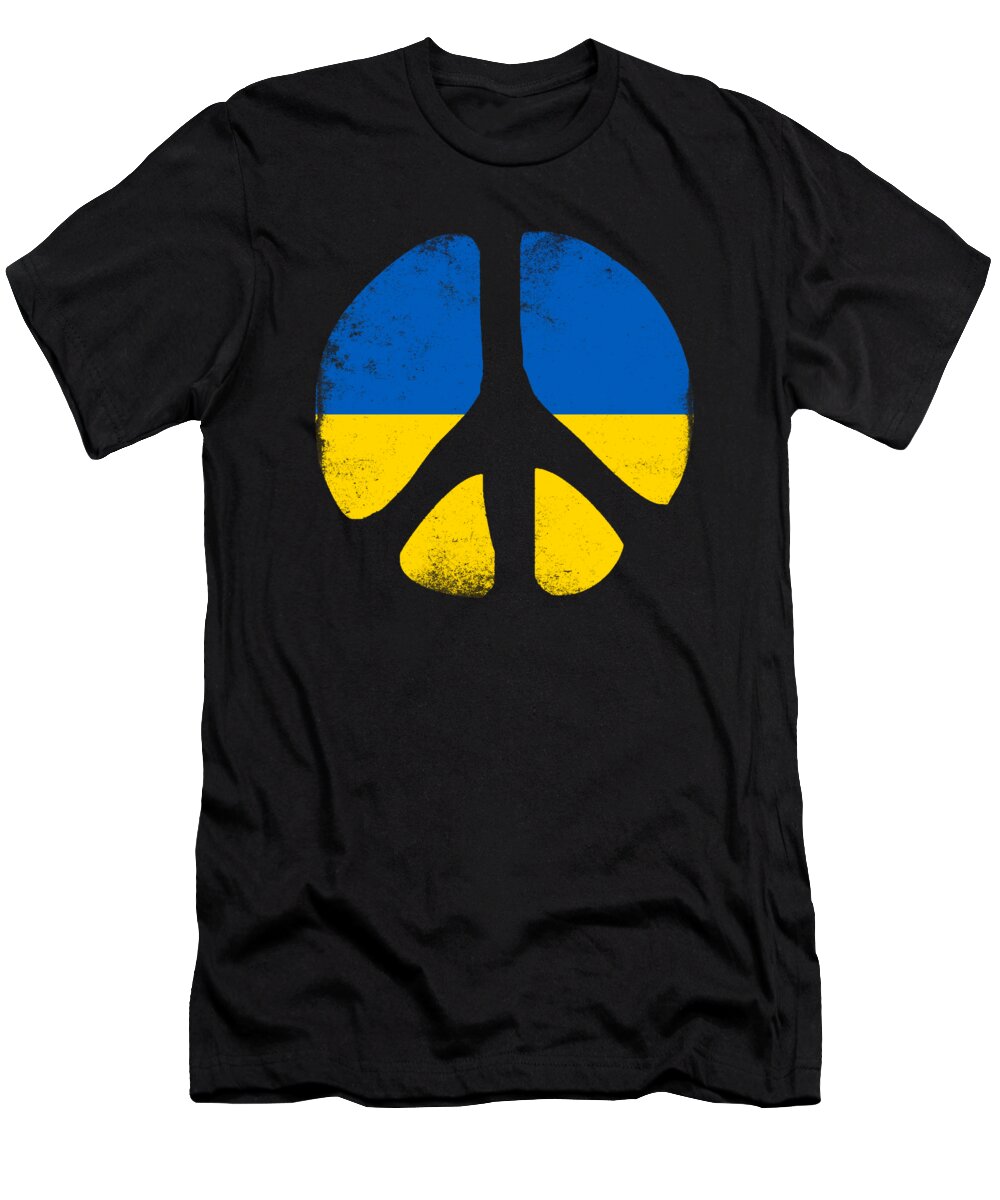 Cool T-Shirt featuring the digital art Peace in Ukraine by Flippin Sweet Gear