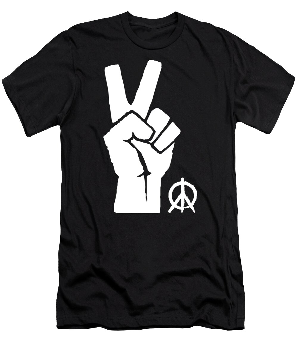 Peaceful Resistance T-Shirt featuring the digital art Peaceful Resistance Political by Jacob Zelazny