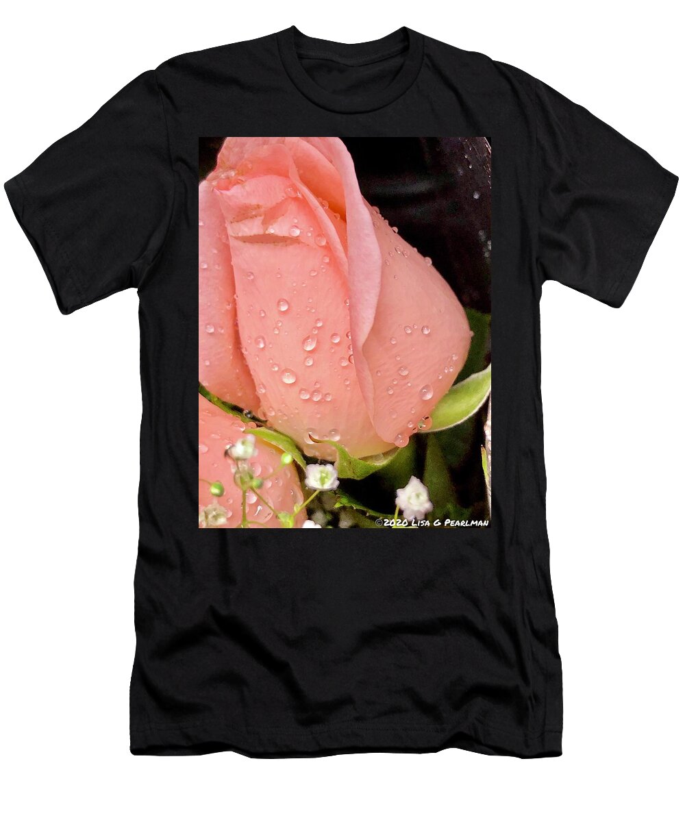 Rose T-Shirt featuring the photograph Peach Roses by Lisa Pearlman