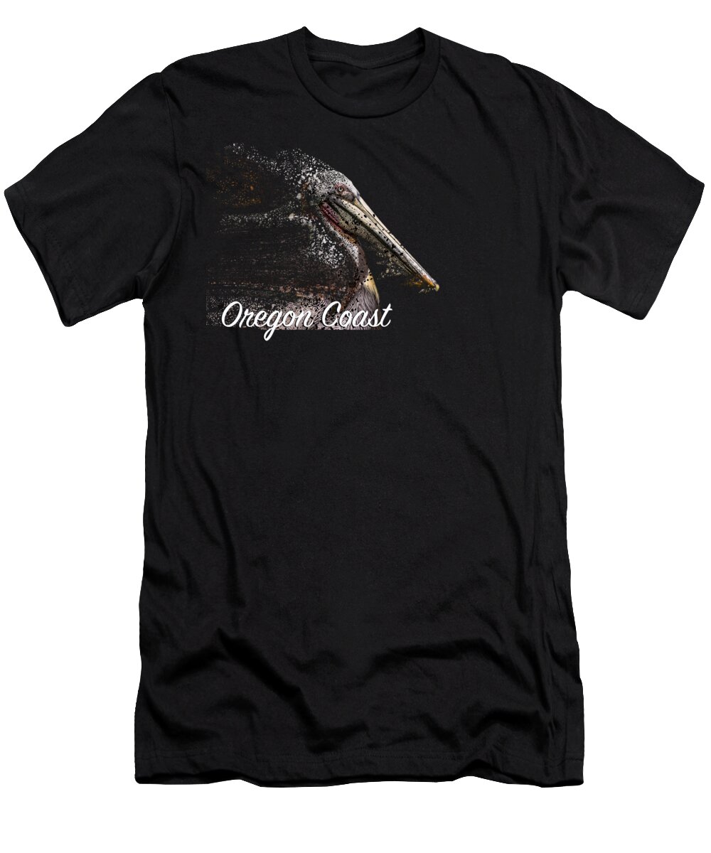  T-Shirt featuring the digital art Pelican Coast by Bill Posner