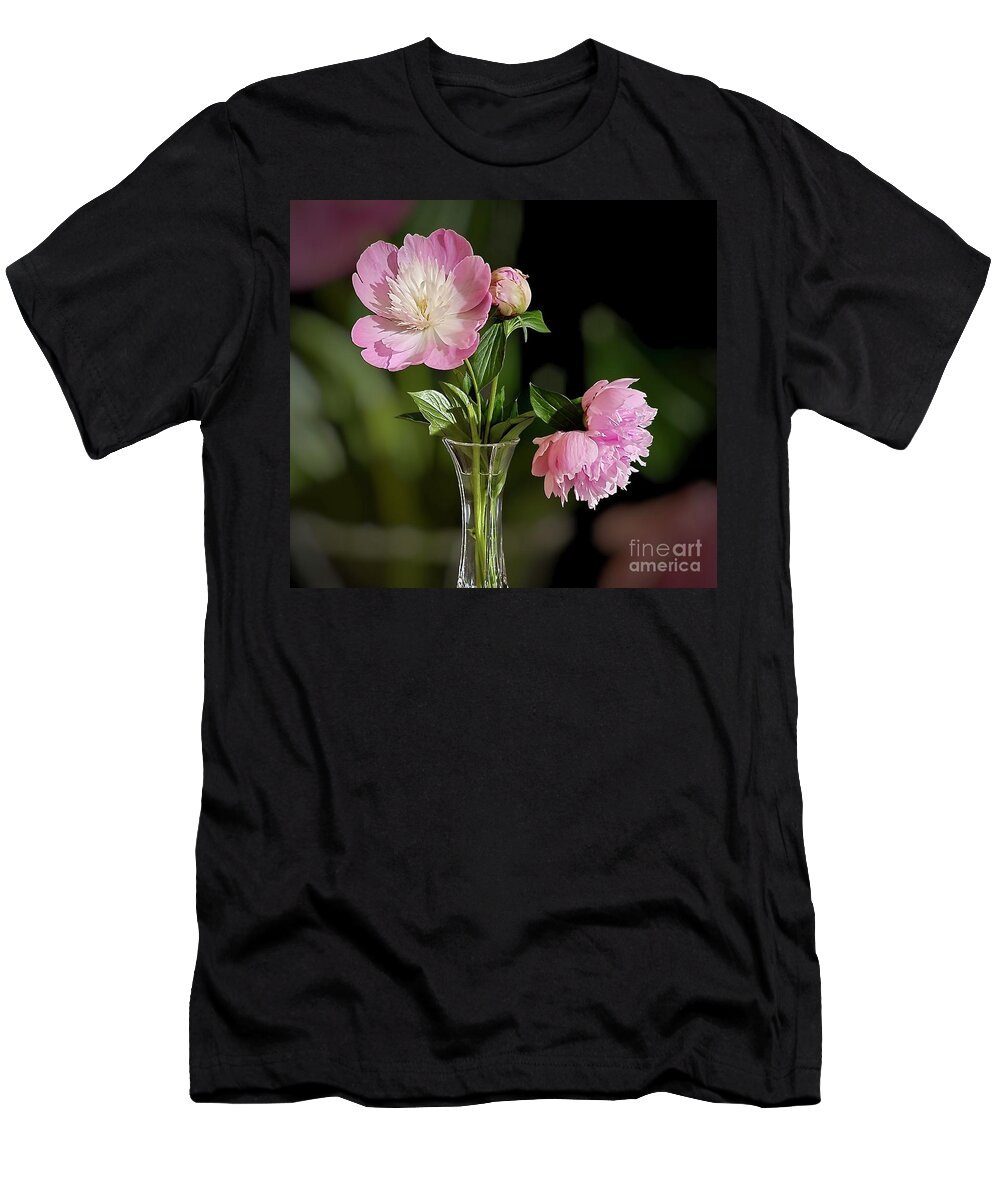 Art T-Shirt featuring the photograph Peonies In Pink by Jeannie Rhode