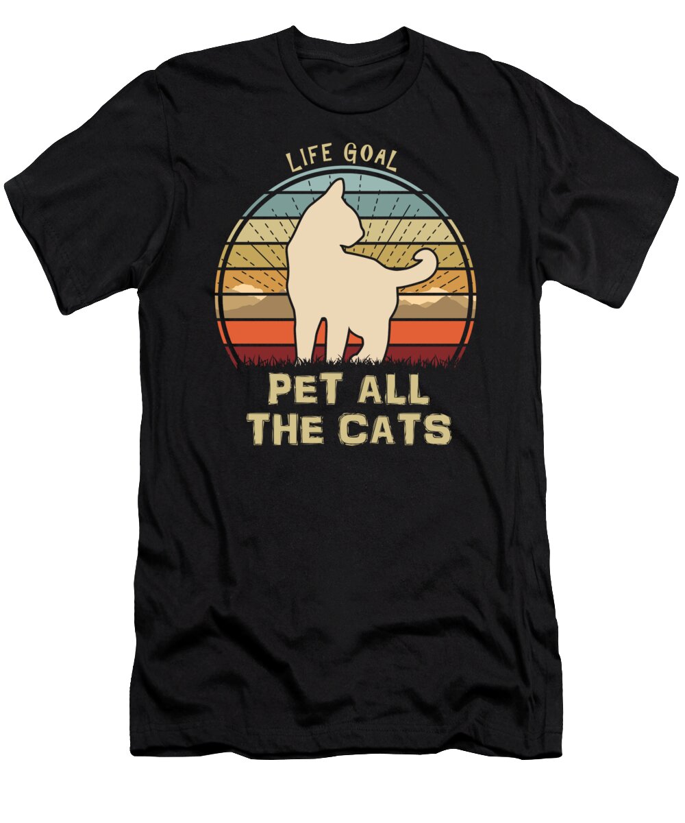 Pet T-Shirt featuring the digital art Pet All The Cats Mountains by Filip Schpindel