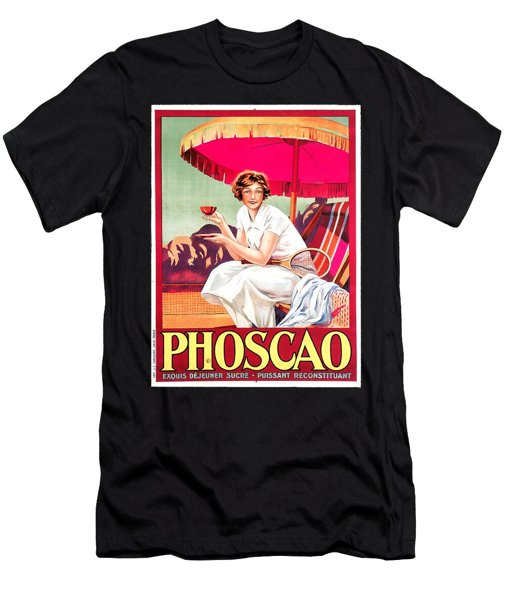 Phoscao T-Shirt featuring the painting Phoscao Exquis Dejeuner Sucre Advertising Poster by Unknown