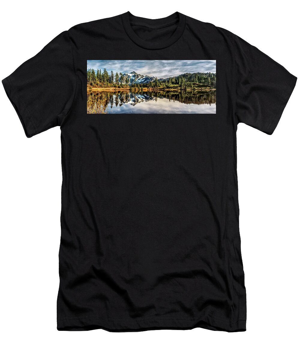 Landscape T-Shirt featuring the photograph Picture Lake Summer by Tony Locke