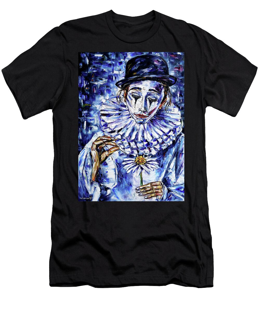 Pierrot T-Shirt featuring the painting Pierrette by Mirek Kuzniar