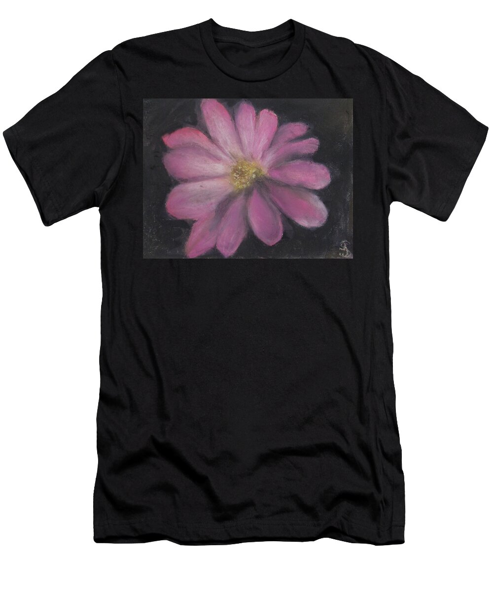 Flower T-Shirt featuring the painting Pink Flower by Jen Shearer