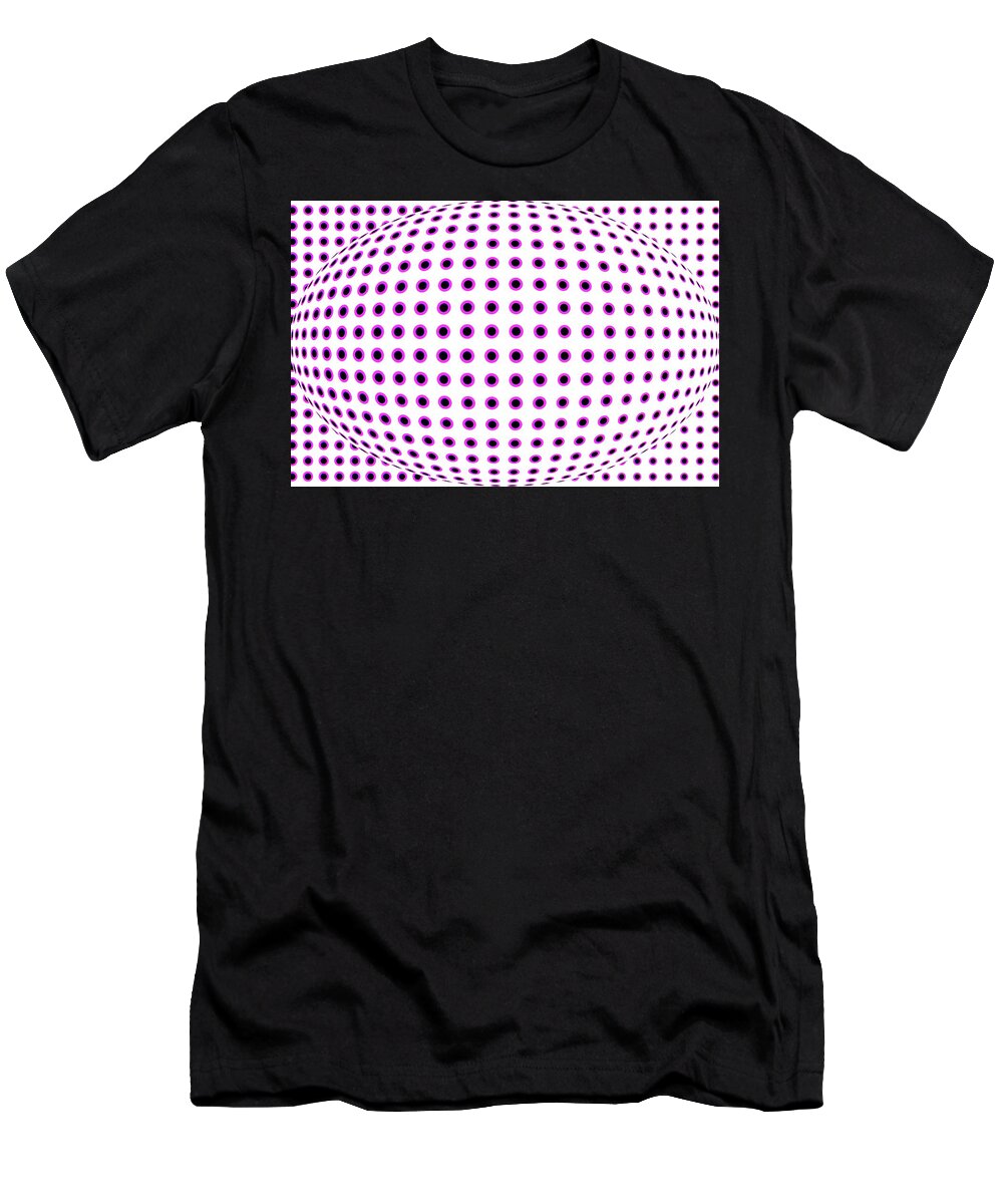Abstract T-Shirt featuring the photograph Pink Optical Illusion Background by Severija Kirilovaite