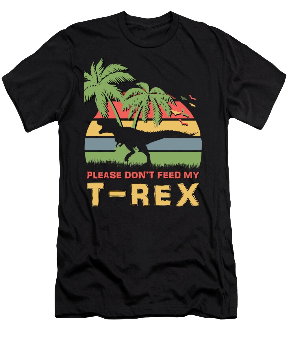 Please T-Shirt featuring the digital art Please Dont feed my trex by Filip Schpindel