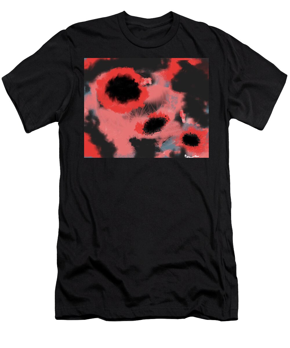 Poppies T-Shirt featuring the digital art Poppies by Ruth Harrigan