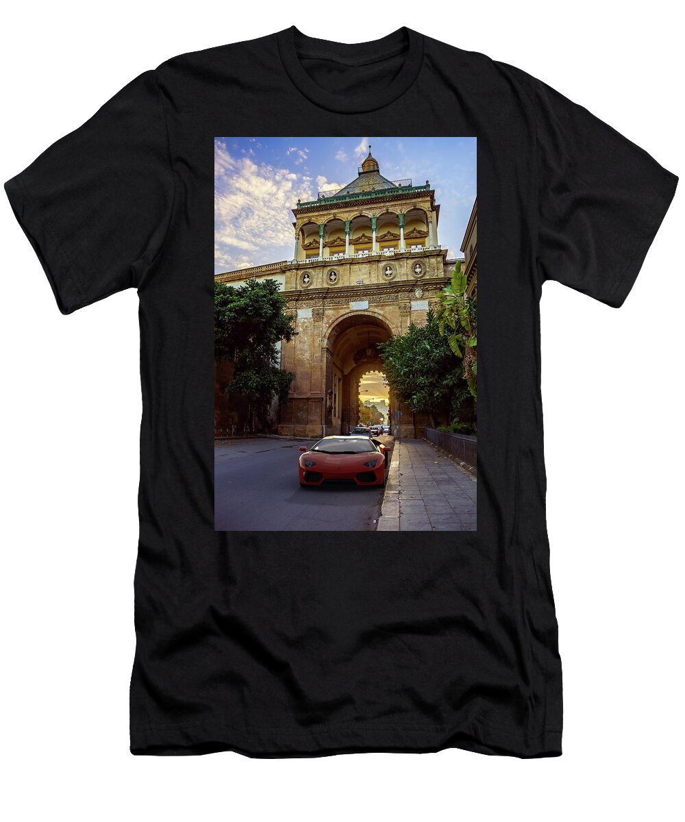Porta T-Shirt featuring the photograph Porta Nuova in Palermo by Ian Good