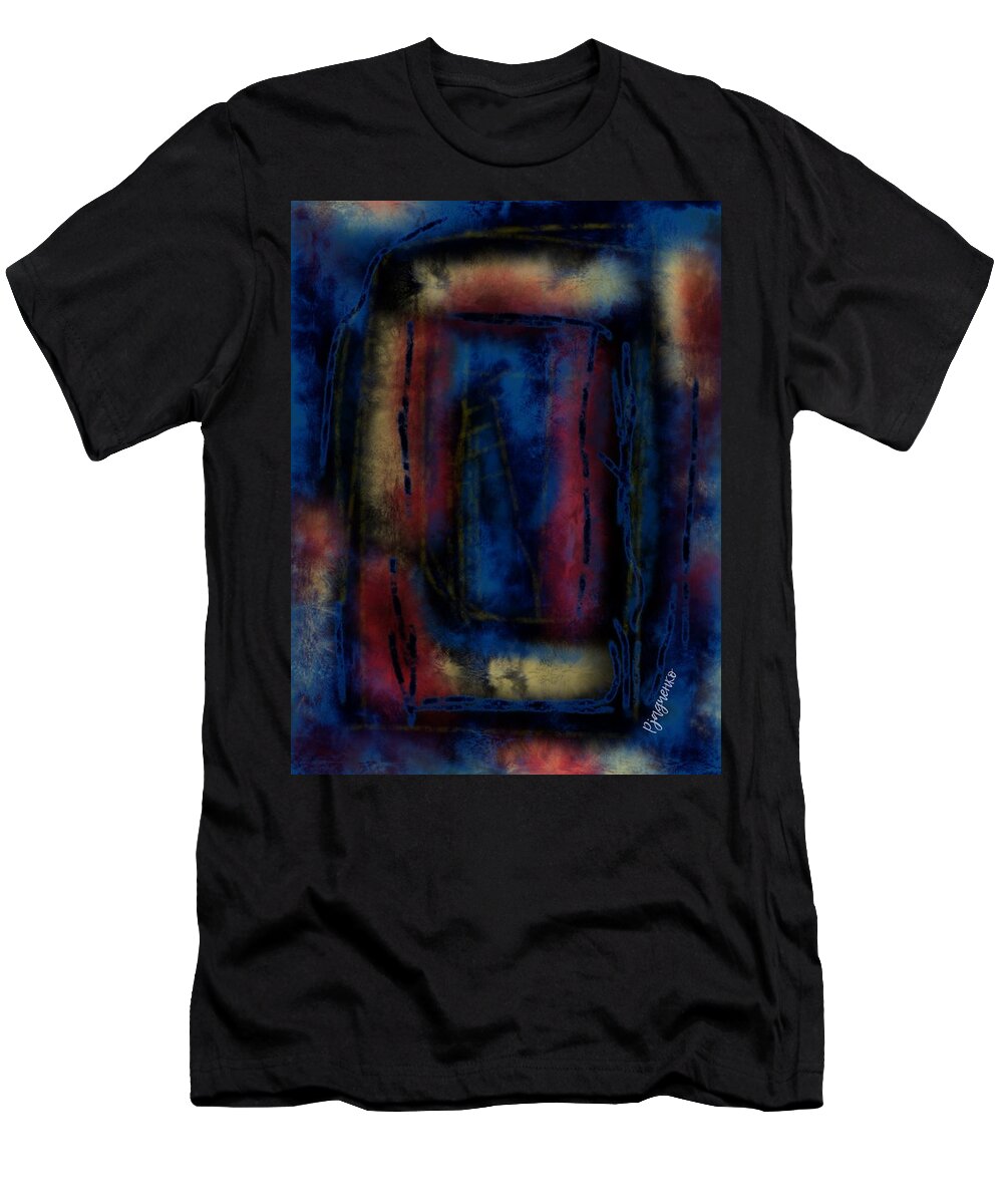 Portal T-Shirt featuring the digital art Portal #23 by Ljev Rjadcenko