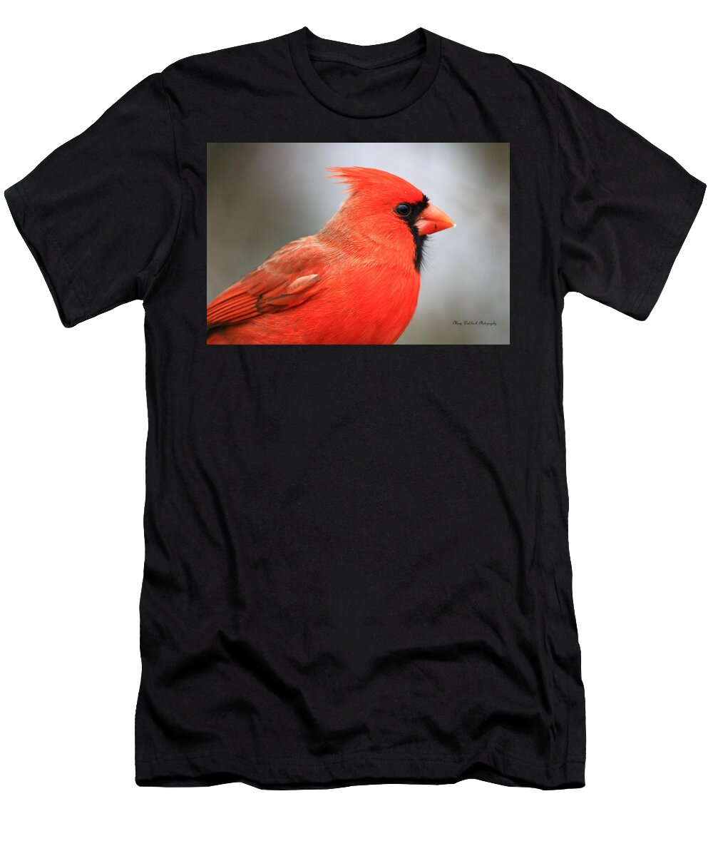 Birds Wildlife Nature T-Shirt featuring the photograph Portrait of a Cardinal by Mary Walchuck