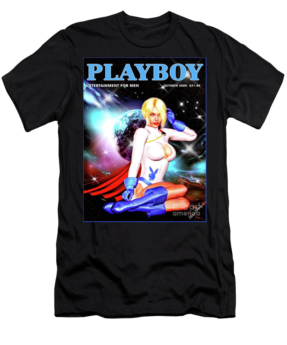 Power Girl T-Shirt featuring the mixed media Power Girl 2085 by Alicia Hollinger